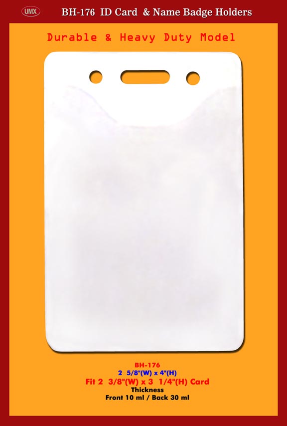 UMX Durable and Heavy Duty 2 3/8(w)x3 1/4(h) Name Badge Badge Holders
